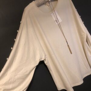 Boho creamy ivory oversized tunic NWT -XL